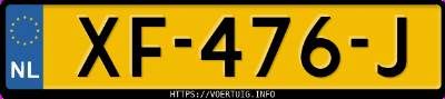 Kenteken afbeelding van XF476J, grijze Jaguar I-PACE Ev400
