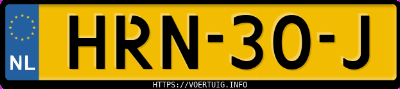 Kenteken afbeelding van HRN30J, rode Jeep Avenger Electric