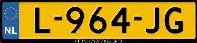 Kenteken afbeelding van L964JG, blauwe Jeep Renegade 1.3