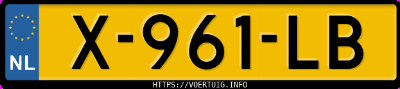 Kenteken afbeelding van X961LB, zwarte Jeep Avenger Electric