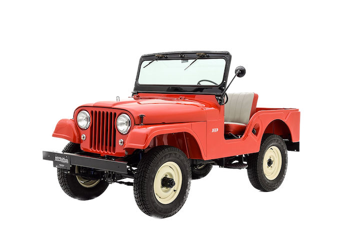 Afbeelding van 13YB24, rode Jeep CJ5 cabriolet