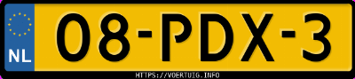 Kenteken afbeelding van 08PDX3, blauwe Kia Picanto