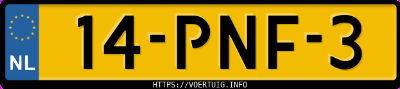 Kenteken afbeelding van 14PNF3, bruine Kia Sportage