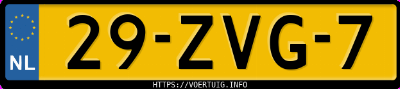 Kenteken afbeelding van 29ZVG7, witte Kia Picanto Iii Isg