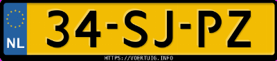 Kenteken afbeelding van 34SJPZ, grijze Kia Sportage