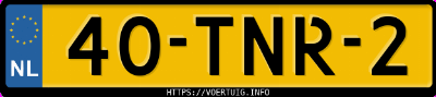 Kenteken afbeelding van 40TNR2, zwarte Kia Rio