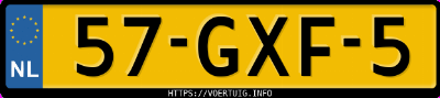 Kenteken afbeelding van 57GXF5, witte Kia Sportage