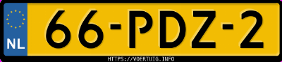 Kenteken afbeelding van 66PDZ2, zwarte Kia Cee D Cee