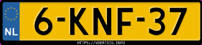 Kenteken afbeelding van 6KNF37, zwarte Kia Sportage Iii 1.6b