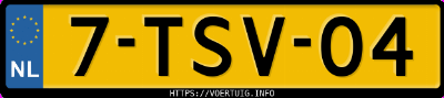 Kenteken afbeelding van 7TSV04, witte Kia Rio