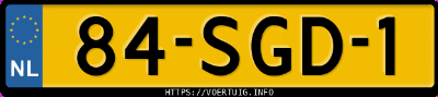 Kenteken afbeelding van 84SGD1, grijze Kia Picanto Iii 1.0 Cvvt
