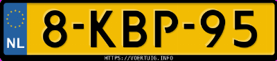 Kenteken afbeelding van 8KBP95, blauwe Kia Cee D Cee