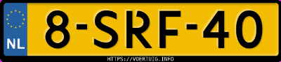 Kenteken afbeelding van 8SRF40, zwarte Kia Carens Iv Isg