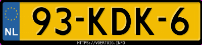 Kenteken afbeelding van 93KDK6, grijze Kia Rio