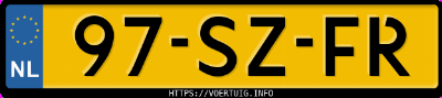 Kenteken afbeelding van 97SZFR, blauwe Kia Picanto