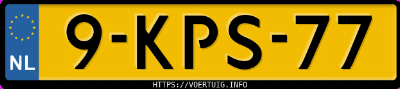 Kenteken afbeelding van 9KPS77, witte Kia Sportage Iii 1.6b