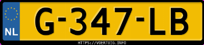 Kenteken afbeelding van G347LB, witte Kia Ceed Sw 1.0 Mhev