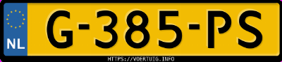 Kenteken afbeelding van G385PS, witte Kia Picanto 1.0 Cvvt