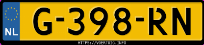 Kenteken afbeelding van G398RN, grijze Kia Niro E-Niro 64 Kwh
