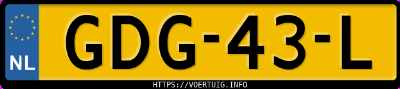 Kenteken afbeelding van GDG43L, witte Kia Soul 1.6