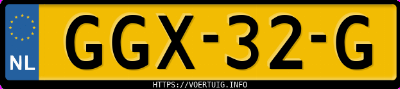Kenteken afbeelding van GGX32G, grijze Kia Niro Ev