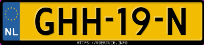 Kenteken afbeelding van GHH19N, grijze Kia Picanto