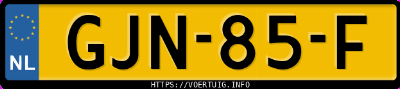 Kenteken afbeelding van GJN85F, blauwe Kia EV6 Long Range Rwd