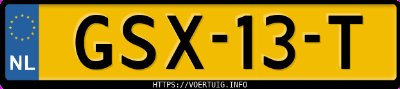 Kenteken afbeelding van GSX13T, zwarte Kia Rio