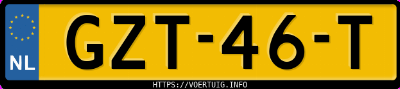 Kenteken afbeelding van GZT46T, groene Kia EV3 Standard Range
