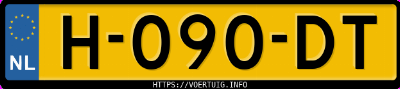 Kenteken afbeelding van H090DT, zwarte Kia Ceed Sw 1.0 Tgdi