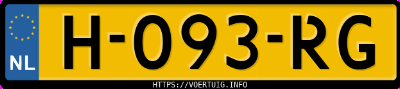 Kenteken afbeelding van H093RG, witte Kia Picanto 1.0 Cvvt