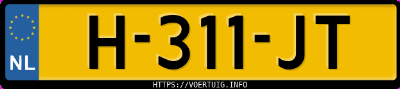 Kenteken afbeelding van H311JT, zwarte Kia Stonic 1.0 T-Gdi