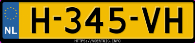 Kenteken afbeelding van H345VH, zwarte Kia Niro E-Niro 64 Kwh