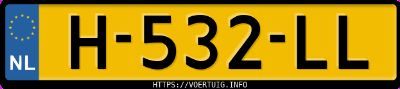 Kenteken afbeelding van H532LL, rode Kia Stonic 1.0 T-Gdi