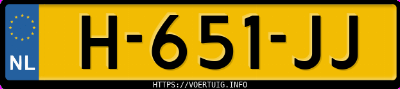 Kenteken afbeelding van H651JJ, grijze Kia Niro E-Niro 64 Kwh