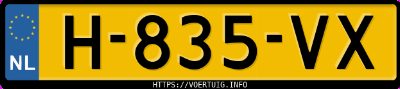 Kenteken afbeelding van H835VX, grijze Kia Xceed 1.6b Phev