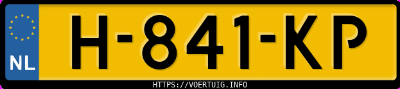 Kenteken afbeelding van H841KP, blauwe Kia Niro 1.6 Hybrid