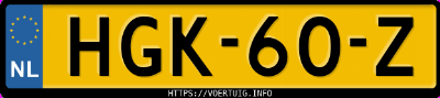 Kenteken afbeelding van HGK60Z, zwarte Kia EV3 Long Range
