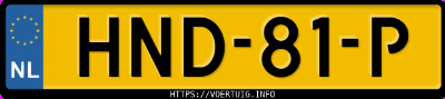Kenteken afbeelding van HND81P, zwarte Kia EV3 Standard Range