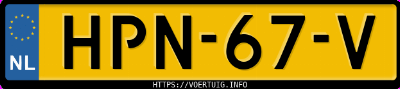 Kenteken afbeelding van HPN67V, grijze Kia EV3 Standard Range