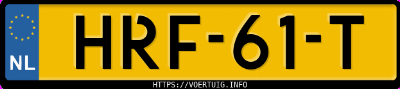 Kenteken afbeelding van HRF61T, blauwe Kia Picanto 1.0 Dpi