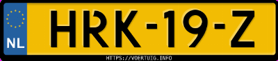 Kenteken afbeelding van HRK19Z, zwarte Kia Picanto 1.0 Dpi