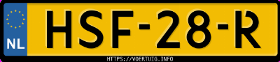Kenteken afbeelding van HSF28R, grijze Kia Rio 1.0 T-Gdi Dct
