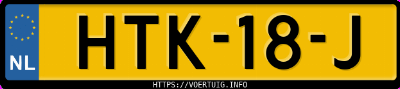 Kenteken afbeelding van HTK18J, witte Kia Stonic 1.0 Mhev
