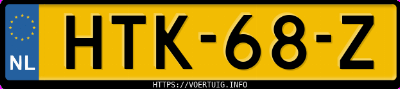 Kenteken afbeelding van HTK68Z, zwarte Kia EV6 Long Range Awd