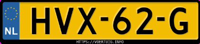 Kenteken afbeelding van HVX62G, blauwe Kia EV6 Long Range Awd
