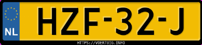 Kenteken afbeelding van HZF32J, witte Kia EV6 Long Range Awd