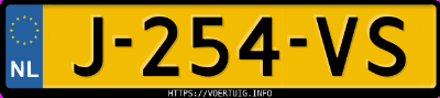 Kenteken afbeelding van J254VS, witte Kia Niro E-Niro 64 Kwh