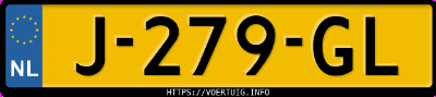 Kenteken afbeelding van J279GL, blauwe Kia Niro E-Niro 64 Kwh