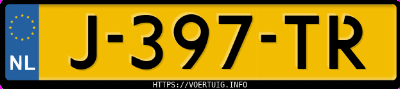 Kenteken afbeelding van J397TR, witte Kia Niro E-Niro 64 Kwh